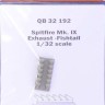 QuickBoost QB32192 Spitfire Mk. IX exhaust -fishtail (REV) 1/32