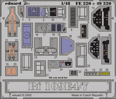 Eduard FE220 Bf 109E-4/7 TAM