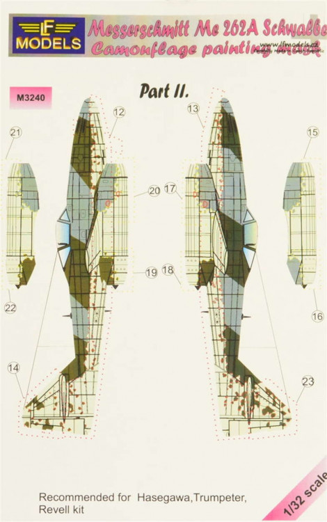 LF Model M3240 Mask Me262A Schwalbe (HAS/TRUMP/REV) Part II. 1/32