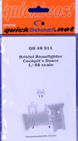 Quickboost QB48 911 Bristol Beaufighter cockpit's doors (REV) 1/48