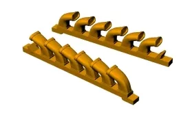 Lf Model 3D7258 S-199/CS-199 exhaust stacks 3D-Printed (EDU) 1/72