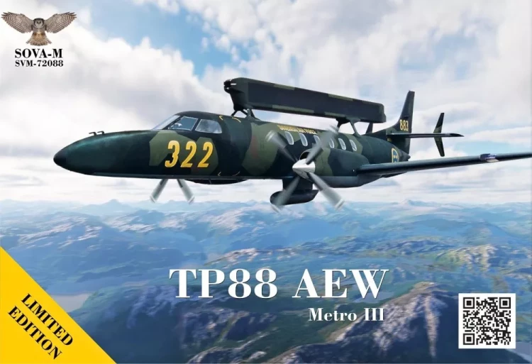 Sova Model 72088 TP-88 AEW Metro III (Swedish A.F.) 1/72