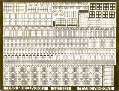 Tom's Modelworks 3521 RMS Titanic window frames 1/350