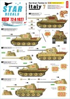 Star Decals 72-A1027 German tanks in Italy # 7. Pz.Kpfw.V Panther Ausf.A and Ausf.G.Panther Ausf.A, Panther Ausf.G and Befehls-Panther Ausf.A. Pz-Reg.4 and Pz-Reg. 26 1/72