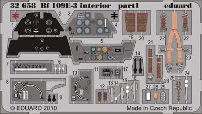 Eduard 32658 Bf 109E-3 interior S.A. Trumpeter