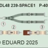 Eduard 3DL48239 P-40N seatbelts SPACE (EDU) 1/48