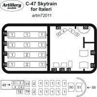 Fly M7211 Masks for C-47 Skytrain (ITAL) 1/72