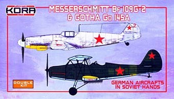 Kora Model KPK72098 Bf 109G-2&amp;Go 145A in Soviet Hands 2-in-1 1/72