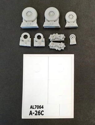 Plusmodel AL7064 A-26C Invader wheels groved pattern 1/72