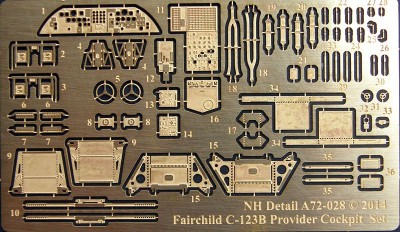 NH Detail NHA72-028 Fairchild C-123B Provider Cockpit 1/72