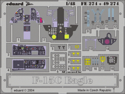 Eduard 49274 F-15C interior HAS