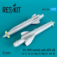 Reskit RS72-0280 Kh-23M missile with APU-68 (2 pcs)(Su-17, Su-24, Mig-23, Mig-27, JaK-38) 1/72