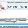 F-rsin Plastic FRP4017 Convair CV-990 Decals Varig, silk-screened decals; 1/144