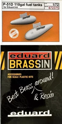 Eduard 672375 BRASSIN P-51D 110gal fuel tanks PRINT (EDU) 1/72