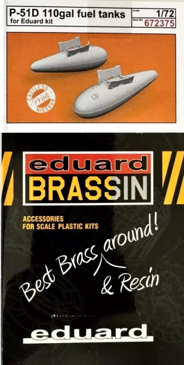Eduard 672375 BRASSIN P-51D 110gal fuel tanks PRINT (EDU) 1/72