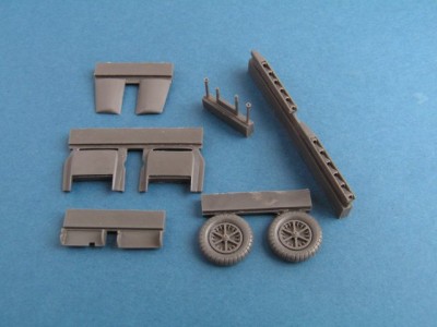 Pavla Models U48-35 Bf 109E wing radiator, gun barrel, wheels, exhaust for Airfix 1:48