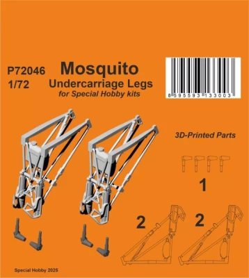 CMK P72046 Mosquito Undercarriage Legs (SP.HOBBY) 1/72
