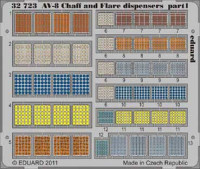 Eduard 32723 1/32 Цветное Фототравление для AV-8 Chaff and Flare dispensers