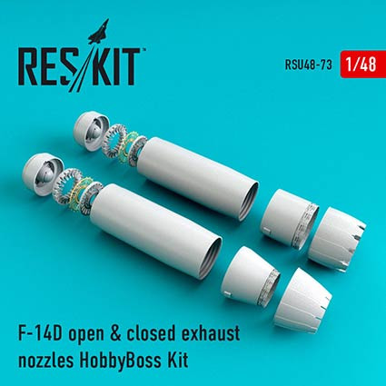 Reskit RSU48-0073 F-14D Tomcat open&closed exh.nozzles (HOBBYB) 1/48