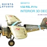 Quinta studio QD32113 PZL P.11c (IBG model) 3D Декаль интерьера кабины 1/32