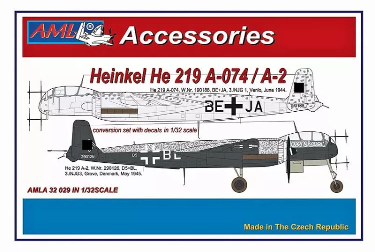 AML AMLA32029 Heinkel He 219 A-074/A-2 Conversion set 1/32