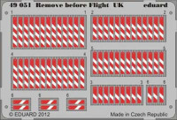 Eduard 49051 1/48 Фототравление для Remove before flight UK