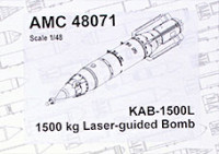 Advanced Modeling AMC 48071 KAB-1500Kr 1500kg Laser-guided Bomb (2 pcs.) 1/48