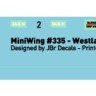Miniwing Plastic MINI335 Back in stock! Westland DRAGONFLY Mk.1 French Navy 1 bagged kit, Canopy mask, 1 decal version, 1/144