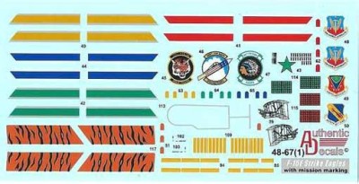 Authentic Decals AD 4867 F-15E Strike Eagles with mission marking
