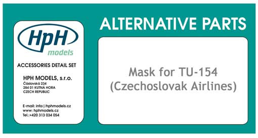HpH M72001 Masks Tu-154 "OLD CSA" 1/72