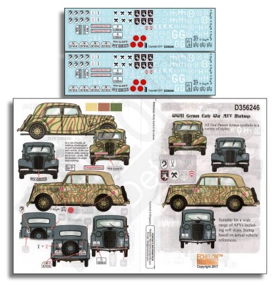 Echelon FD D356246 WWII German Early War AFV Markings 1/35