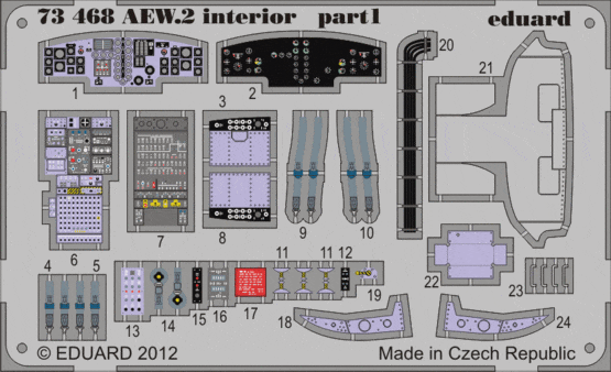 Eduard 73468 Sea King AEW.2 interior S.A. 1/72