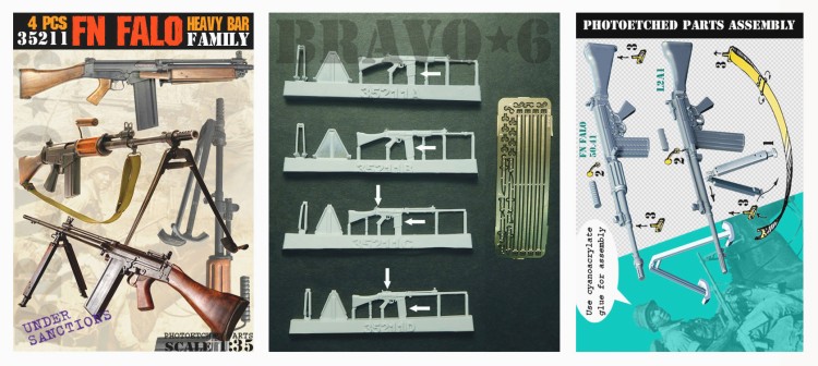 Bravo6 35211 FN-FALO Heavy Barrel Family 1/35