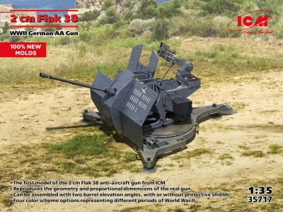 ICM 35717 2cm Flak 38 German WWII AA Gun 1/35