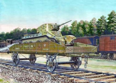 UniModel UMM-72643 Бронеплатформа с БТ-5 1/72
