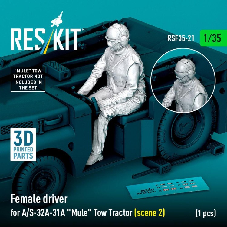 Reskit F35021 Female driver for A/S-32A-31A Tow Tractor 1/35