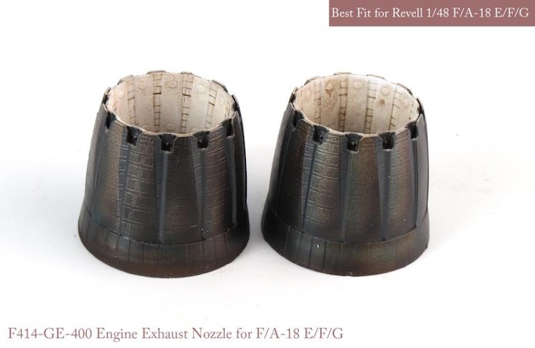 Mk1 Design MA-48074 Boeing F/A-18E/F/A-18F Super Hornet nozzle Set (opend) 1/48