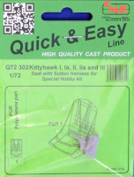 CMK Q72302 Kittyhawk - seat w/ sutton harness (SP.HOBBY) 1/72