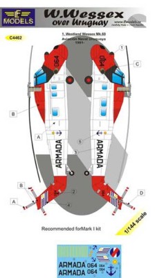 Lf Model C4462 Decals Westland Wessex over Uruguay 1/144