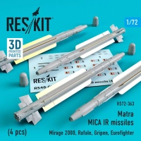 Reskit RS72-363 Matra MICA IR missiles (4 pcs.) 1/72