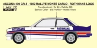 Reji Model JM406 Ascona 400 Gr.B M.Carlo 1982 - Rothmans logo 1/24