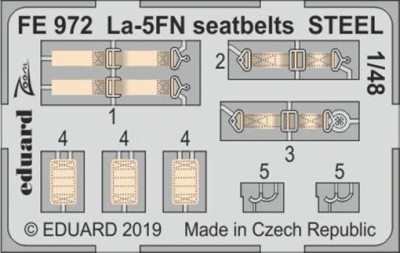 Eduard FE972 1/48 La-5FN seatbelts STEEL (ZVE)