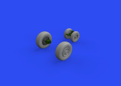 Eduard 648701 BRASSIN F/A-18E wheels (MENG) 1/48
