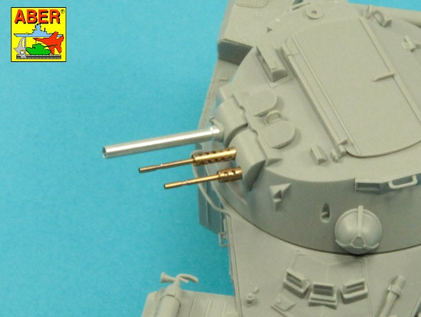 Aber 35 L-274 Armament for French Light Armoured Car AML-60-7, barrel for 7,62mm Machine guns x 2 pcs. & 90mm mortar (designed to be used with Takom kits) 1/35