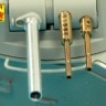 Aber 35 L-274 Armament for French Light Armoured Car AML-60-7, barrel for 7,62mm Machine guns x 2 pcs. & 90mm mortar (designed to be used with Takom kits) 1/35