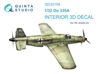 Quinta Studio QD32158 Do 335A (HK models) 3D Декаль интерьера кабины 1/32