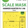 Art Scale 200-M48010 Hawker Hunter F.6 Kabuki wheels and canopy frame paint masks (inside & outside) 1/48