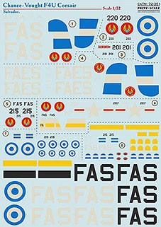 Print Scale 72-351 Chance-Vought F4U Corsair (wet decals) 1/72
