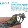 Quinta studio QR+32045 Комплект ремней для истребителя Великобритании, до/начало ВМВ (с металлическими пряжками) (для всех моделей) 1/32