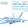 Quinta Studio QDS-48302 F/A-18C late (Hasegawa) (Малая версия) 3D Декаль интерьера кабины 1/48
